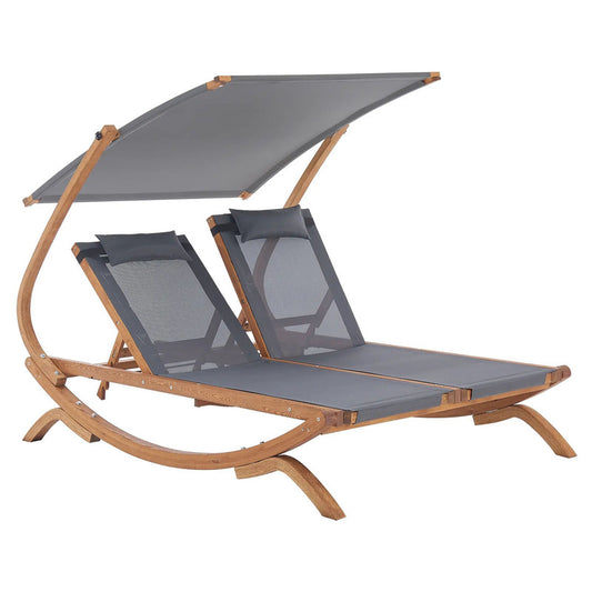 Kartos Solid Wood Double Lounger