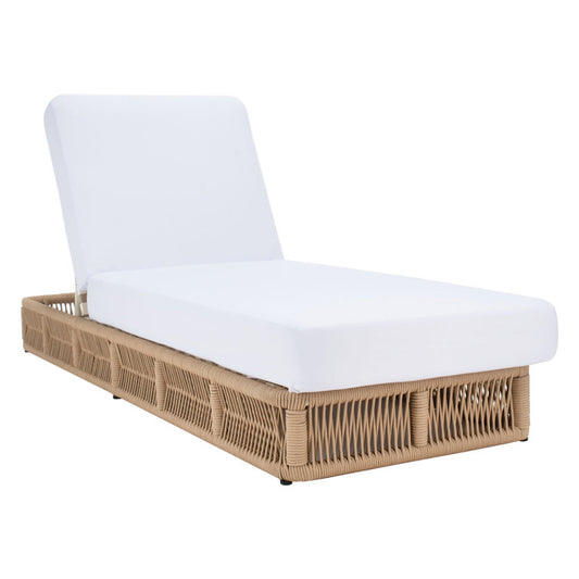 Lanley Outdoor Fabric Chaise Lounge